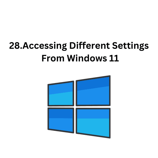 28.Accessing Different Settings From Windows 11